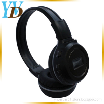 Black Foldable Wireless SD FM LED Screen Learning Headphone (YWF-TF2)